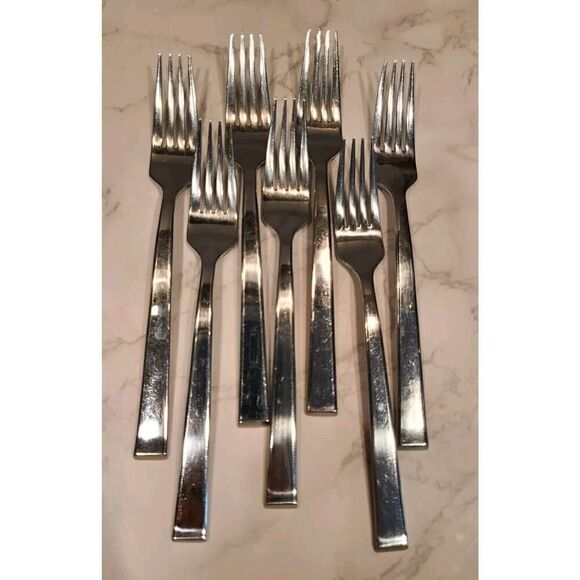 Dansk Meridian 18/10 Dinner Forks Stainless Glossy 8.25" Set of 7 | EUC Dining - Picture 1 of 4